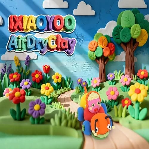 Ixiaoyoo Air Dry Clay for Kids, 92 Colors Modeling Magic Clay, DIY Model Arts & Crafts Kit with Sculpting Tools, Soft & Safe & Non-Toxic, School Projects, Birthday Toy Gifts for Boys & Girls Aged 3–12 thumbnail 10