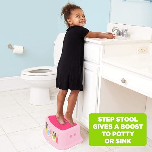 Disney Princess Loving Life Step Stool - Kids Step Stool, Potty Training, Non-Slip, Bathroom, Kitchen, Lightweight thumbnail 5