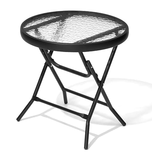 JOINHOM Outdoor Side Table - Small Patio End Table All Weather, Patio Furniture Sets and Outside Furniture for Pool, Balcony, Deck, Porch, Black thumbnail 8
