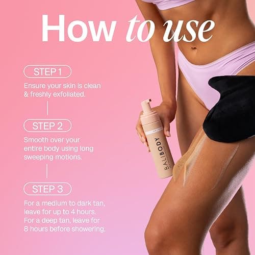 Bali Body Self Tanner Mousse Dark – Sunless Tanning Foam for Body | Natural, Streak-Free, Fake Tan | Vegan, Cruelty-Free, Organic Self Tan Mousse for All Skin Types (200ml/6.7 fl oz) thumbnail 6