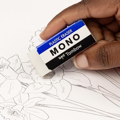Tombow 57324 MONO Eraser, White, Medium, 3-Pack. Cleanly Removes Marks Without Damaging Paper thumbnail 2