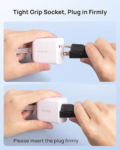 TROND Rightward Flat Plug Extension Cord 6ft for Small Tight Spaces, White | Low Profile 3 Sided Power Cube Fit Large Plug, 16 AWG, 13 A for Indoor Home Office Kitchen Behind Bed Furniture, ETL Listed thumbnail 8