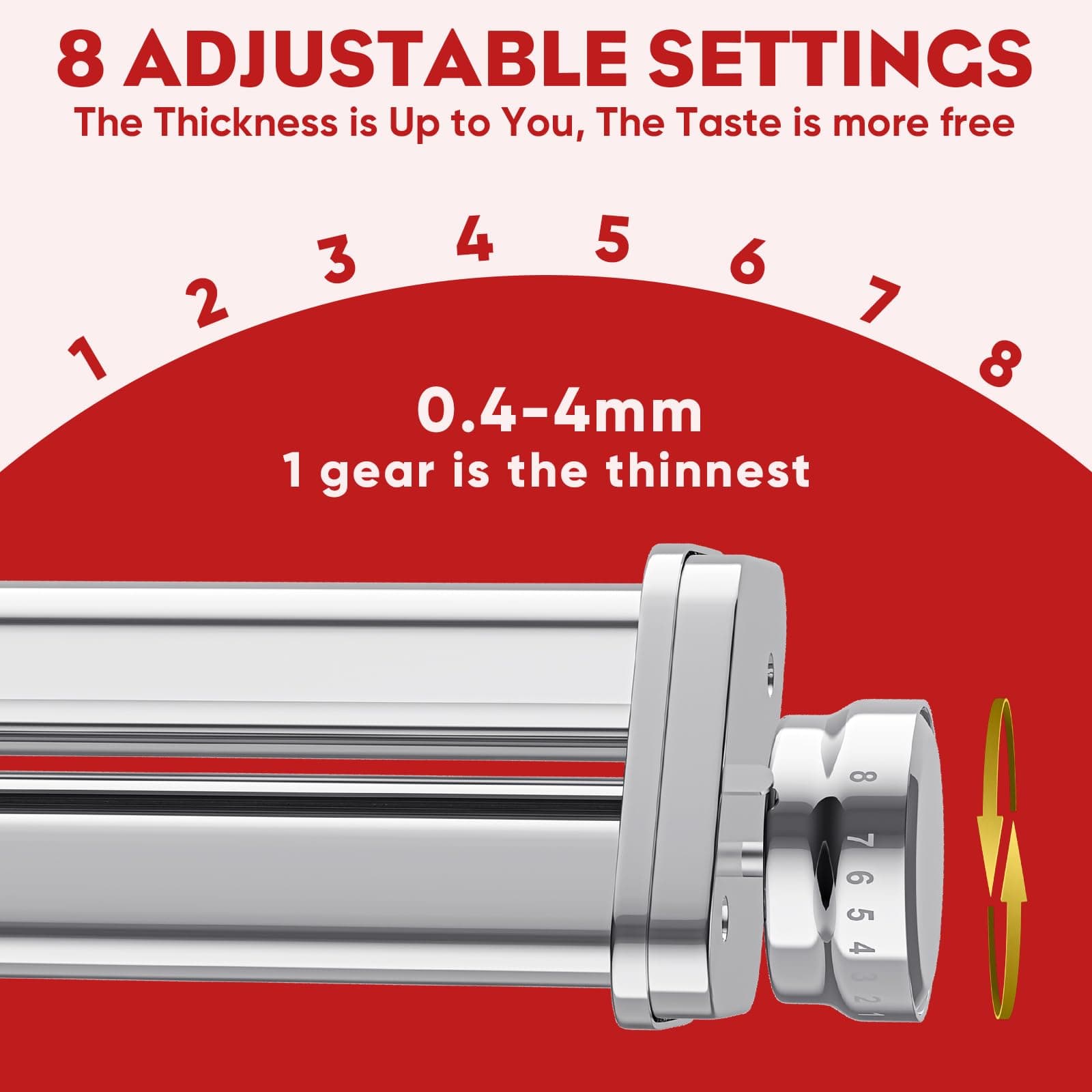 Pasta Attachment for Kitchen Aid Stand Mixer Included Spaghetti Cutter, Pasta Sheet Roller and Fettuccine Cutter, 3PCS Stainless Steel Pasta Maker Attachment by TPGSING thumbnail 3