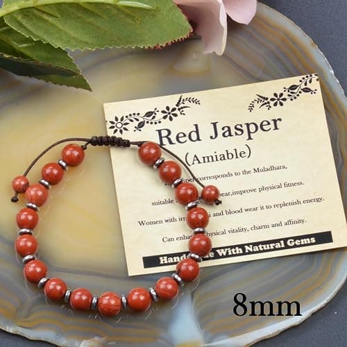 CHCCOYE 468Handmade Adjustable Natural Gemstone Crystal Bracelet Healing Power Energy Inspirational Gifts with Card for Unisex thumbnail 3