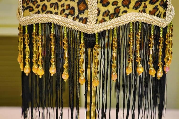 Vintage Leopard Print Table lamp/Handmade Personalized Tassel Table lamp/Small Bedside Table lamp for Bedroom/Housewarming Gift lamp Zipper Table lamp with Power Socket thumbnail 6
