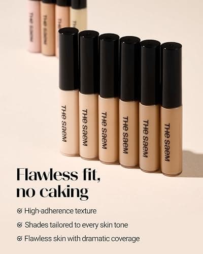 THESAEM Cover Perfection Tip Concealer 0.2 fl.oz. - 1.75 Middle Beige Warm Beige for Medium Skin Tone 22 - High Coverage Long Lasting Concealer - Korean Makeup for Dark Circles & Blemishes thumbnail 3