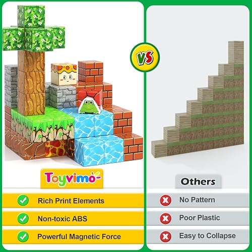 100PCS Magnetic Blocks Magnetic Building Blocks Sensory Toys for Kids Ages 3-5 6-8 8-12 Kids Game Toys for 3+ Year Old Boys & Girls, 3 4 5 6 7 8 9 10 Year Old Boy Birthday Gift Stocking Stuffers thumbnail 6