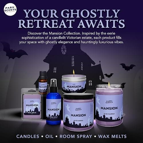 Park Scents Mansion Fragrance Room Spray – Theme Park Scented Air Freshener Spray with Peony, Violet, Plum, Leather, Patchouli, Aged Wood, Amber, Musk, Vanilla – Friend Birthday Gifts for Women (4oz) thumbnail 6