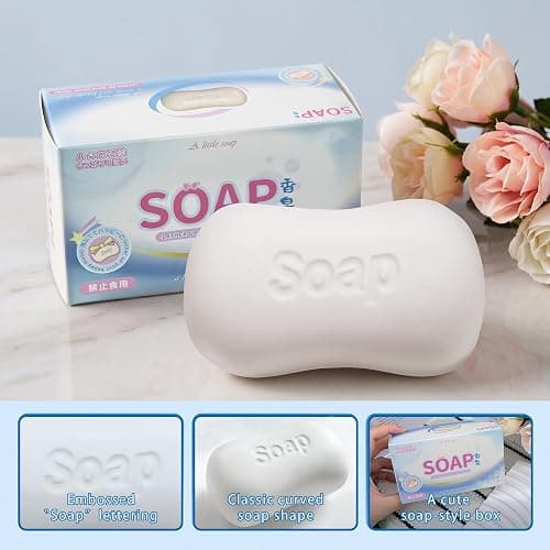 Soap Squishy Slow Rising Squishy Squeeze Toys Anxiety Relief Party Favors | white&slow rising squishy Premium touching Can be squashed flat, slowly bounces back, ready to squeeze again time after time thumbnail 3