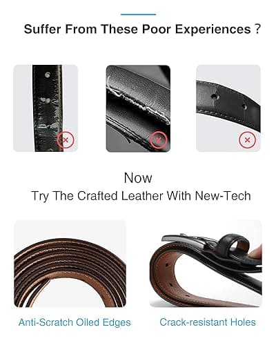 CHAOREN Cinturones Hombre Cuero, Cinturón Hombre Ancho 30mm, Cinto Homem Negro Marron Adecuado Para Ropa Formal u Ocasiones de Negocios thumbnail 5