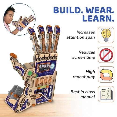 Smartivity Robotic Mechanical Hand STEM Toy for Kids 8-14 | Parents' Choice Award Winner | Superhero STEM Toy | Birthday Gift for Boys & Girls Ages 8,9,10,11,12,13,14 thumbnail 2