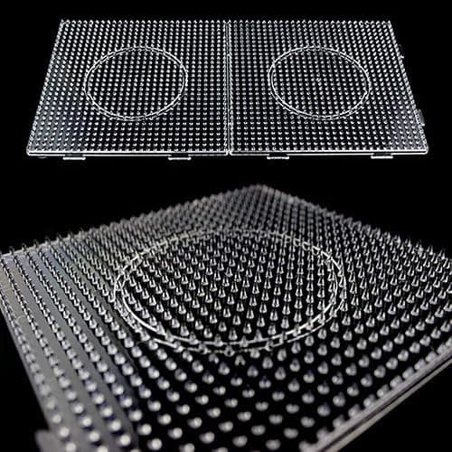 H&W 6PCS 5mm Fuse Beads Boards, Pegboards Kits with Gift 4 Ironing Paper | Large Clear Pegboard Kit with Gift 4 Ironing Paper (WA3-Z6) thumbnail 9