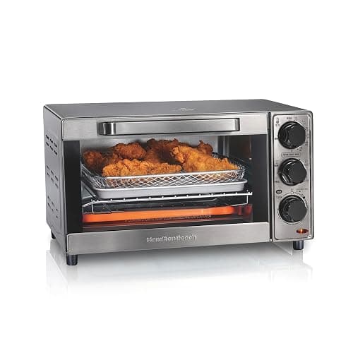 Hamilton Beach Sure-Crisp Air Fryer Toaster Oven Combo, Fits 9” Pizza, 4 Slice Capacity, Powerful Circulation, Auto Shutoff, Stainless Steel (31403) - Image 1