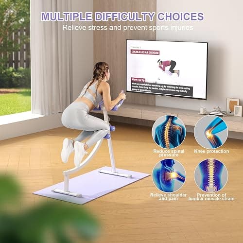Home Gym Systems Ab Machine, Ab Workout Equipment, Adjustable Ab Trainer Machine for Abs Workout at Home Gym, Foldable, Knee Protection, Abdominal Trainer for Stomach thumbnail 5