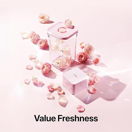 VAKUEN Premium Airtight Food Storage Containers ROSE Pink Lid, 1.0L(1.06qt) x2pcs Container. Patented Double Silicone Lining, 100% Leak Proof, BPA-FREE thumbnail 8