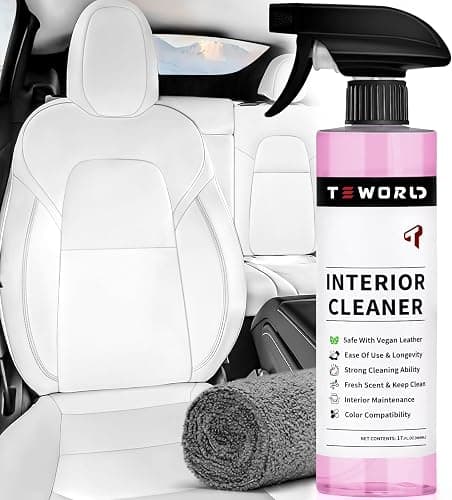 Tesla Seat Cleaner Remover Stain Biodegradable, Safe on White & Black Vegan Leather, Tesla Interior Cleaning Products for Seats, Console, Dash, Tesla Model 3/Y/S/X Accessories for 2025 | 2026 - Image 1