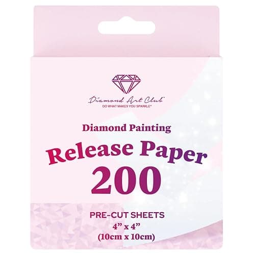 DIAMOND ART CLUB 200-Piece Premium Diamond Painting Release Paper Pack, Multiuse Painting Paper, Precut Cover Replacements, 4" x 4" (10 cm x 10 cm) thumbnail 2