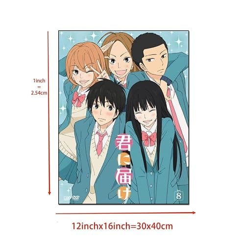 ZFFXSRUI Anime Kimi Ni Todoke From Me to You Poster Aesthetic Canvas Print Room Wall Decor (7) Canvas Painting for Living Room Bedroom Decor 12x16inch(30x40cm) Unframe-style-3 thumbnail 7