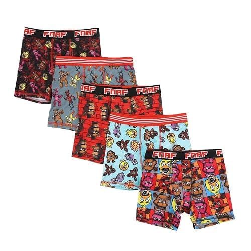 Bioworld Five Nights at Freddy's 5-Pack of Boys' Character Boxer Briefs - Image 1