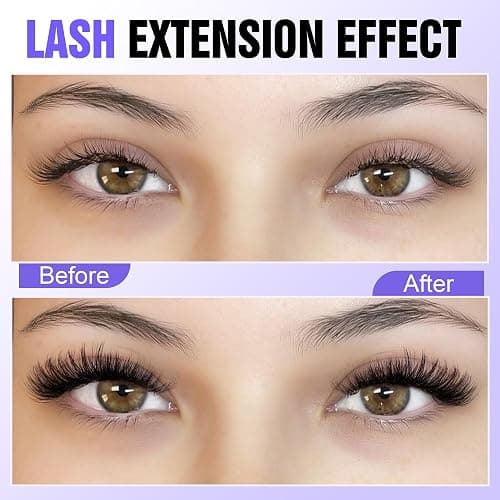 Lash Extension 280pcs Individual Lashes DIY Eyelash Extension Lash Clusters 40D 9-16mm Mix D Curl Eyelash Clusters Extensions Self Application at Home (40D-D-9-16MIX) thumbnail 3
