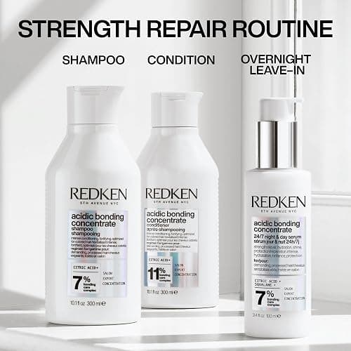 Redken Acidic Bonding Concentrate 24/7 Night & Day Serum For Damaged Hair - Nourishes & Restores, Overnight Hair Repair & Protection, Lightweight & Anti-Frizz thumbnail 9