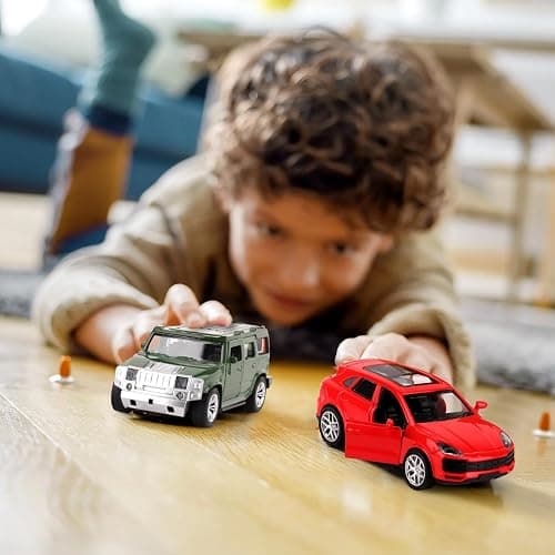 Hooqict Metal Die Cast Toy Car Set of 5, Openable Doors Pull Back Car for Kids Boys Age 3 4 5 6 7 8, Racing Car Party Favors Mini Toy Car for Pinata Stuffers, Goodie Bag Stuffers, Birthday Gifts thumbnail 2