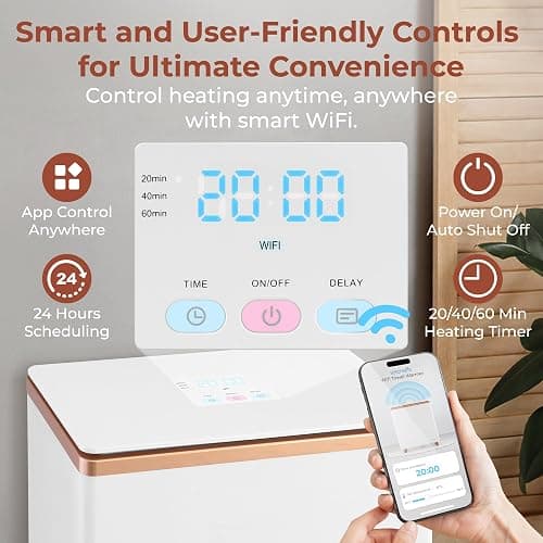 SereneLife WIFI Luxury Rectangle Towel Warmer - Spa & Bathroom Towel Heater with Custom Fragrance, Auto Shut-Off, Fits 2 large Towels, Blankets, Bathrobes, PJ's - Perfect Gift for Him & Her thumbnail 2