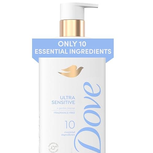 Dove Ultra Sensitive Serum Body Wash Fragrance Free 10 Ingredients, 18.5 oz | For sensitive skin, Helps moisturize skin, Fragrance free - Image 1