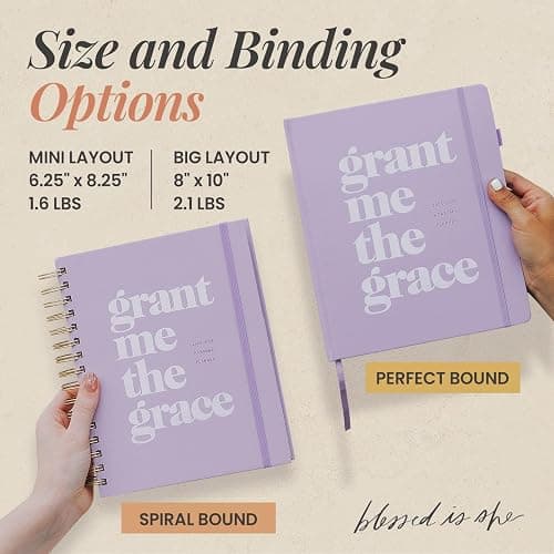 Blessed is She Academic Catholic Planner 2025-2026 July - 8x10" Pastel Purple Big Bound Christian Student Planner, Goal Planners 2025 for Women, Yearly Notebook for Plans, Goal Setting Notebooks 2025 thumbnail 4