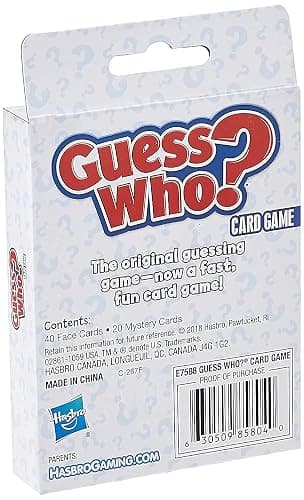 Hasbro Gaming Guess Who? Card Game for Kids, 2 Player Guessing Game, Fun Summer Activities, Vacation Travel Essentials, Ages 5+ thumbnail 7