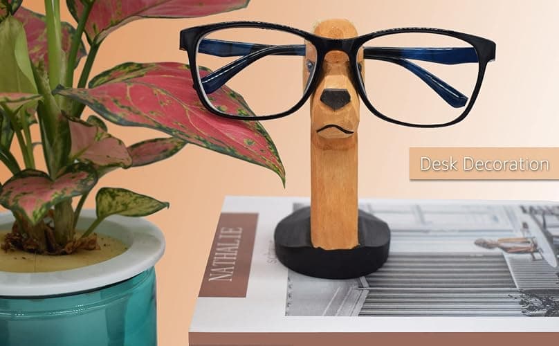 VIPbuy Handmade Labrador Retriever Shape Wood Carving Glasses Spectacle Holder Stand Sunglasses Display Rack Home Office Desk Décor Christmas Gift thumbnail 6