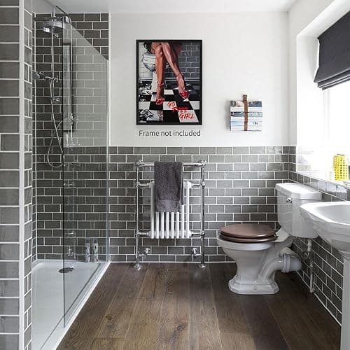 WBSTGUE Funky Bathroom Canvas Wall Art Go Piss Girl Poster Funny Vintage Toilet Print Trendy Disco Art Wall Decor for Girl College Apartment 12x16inch Unframed thumbnail 4