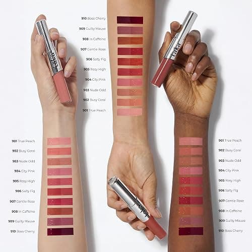 Laka Perfect Twin Lip - Dual-Ended Matte Liquid Lipstick & Clear Gloss | Transfer Proof Color | High Pigmented Lightweight Non-Sticky | Korean Makeup | #902 Busy Coral (Soft Coral Pink), 0.31oz thumbnail 7