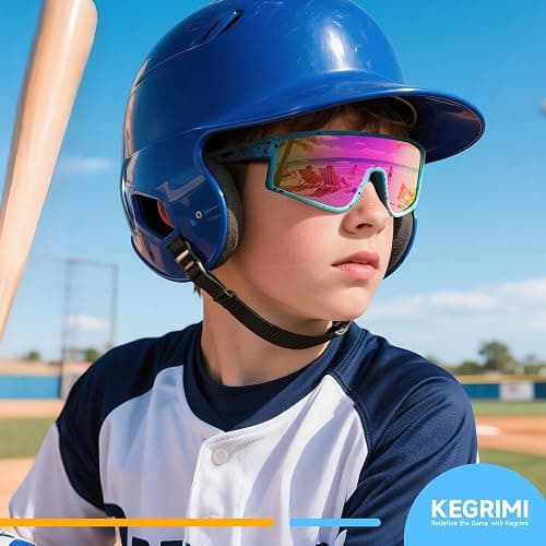 Kegrimi Kids Polarized Sunglasses Youth Baseball Sun Glasses for Boys Girls | Softball Glasses with UV Protection, Gifts for Toddler Boys, Sports Gear Baseball and Cycling Accessories for 3-12 Teen thumbnail 2