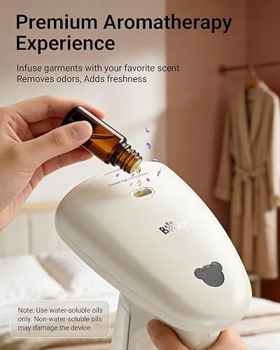 Bear Steamer for Clothes, 1300W 25s Heat-Up Clothes Steamer with 230ml Tank | Essential Oil Compatible,20g/min Steam Rate,Handheld 2-in-1 Steam&Iron,Fabric Wrinkle Remover for Home&Travel,Includes Brush thumbnail 5