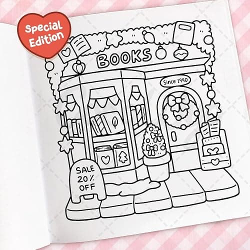 Cozy Christmas: Coloring Book for Adults and Kids (Cozy Spaces Coloring) thumbnail 10