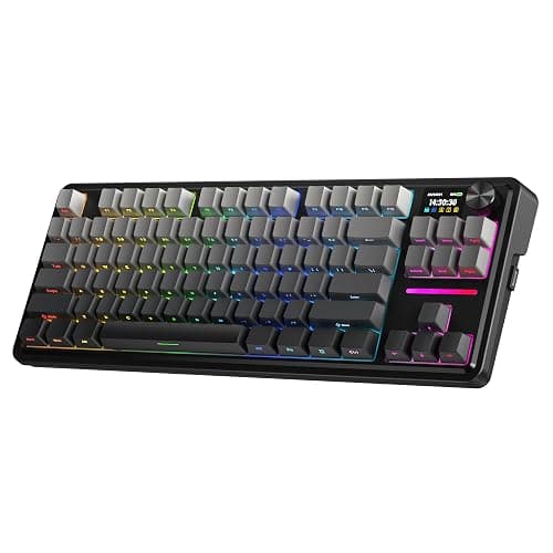 Redragon K743 PRO GB 80% Gasket RGB Gaming Keyboard Hype 1.14’’ TFT Screen & Knob, 84 Keys Mechanical Keyboard, 5-Layer Noise Dampening, Hot-Swap South-Facing Socket, Gradient PBT Keycaps, US LAYOUT - Image 1
