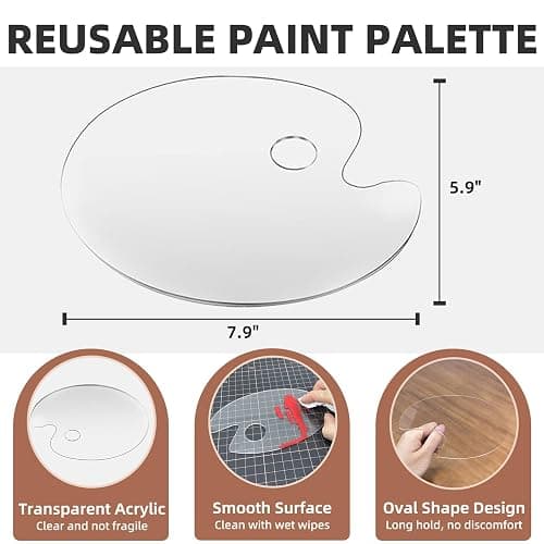 OPHIR Paint Brush Holder, 101 Holes Wooden Paint Brush Organizer with A Mini Acrylic Painting Palette & Cleaner Cup for Painting Brushes, Markers, Colored Pencils Organizer thumbnail 5