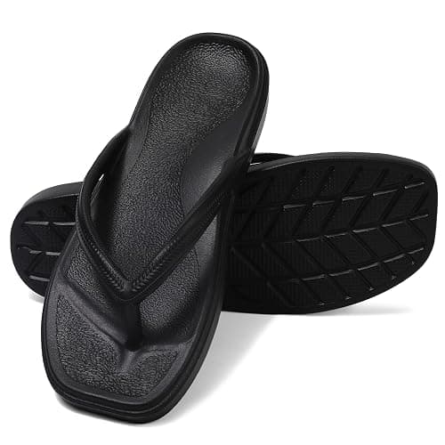 TIKVAW Flip Flops for Women with Arch Support Square Toe Thong Sandals | Lightweight, Flexible Support, Soft Cushioned, Quick-Dry,Comfortable for Beach, Pool, Shower,Travel - Image 1