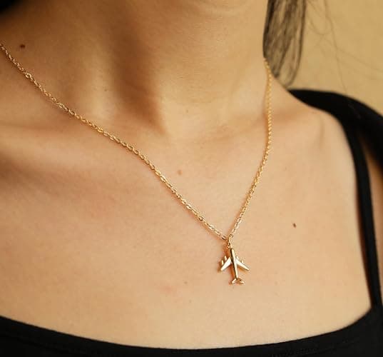 RZKING Golden Necklace for Women, Dainty Butterfly Heart Bow Rose Necklace, Gifts for Best Friend Sister Mom Girlfriend, Graduation Chritmas Birthday Anniversary Thank You Gifts thumbnail 6
