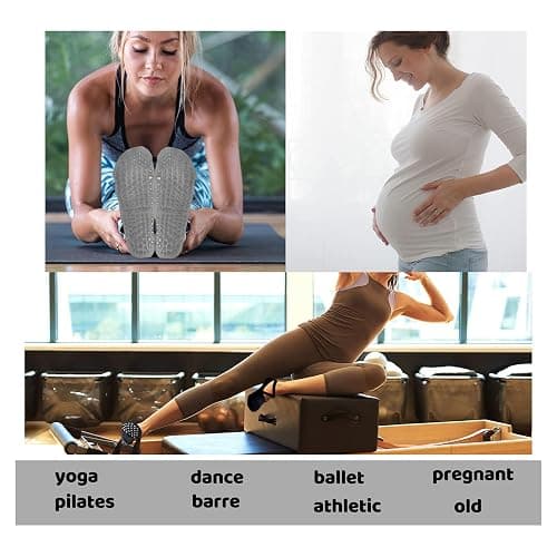 Diu Life 3 Pack Pilates Socks Yoga Socks with Grips for Women Non Slip, Workout, Pure Barre, Ballet, Dance, Hospital Socks thumbnail 6