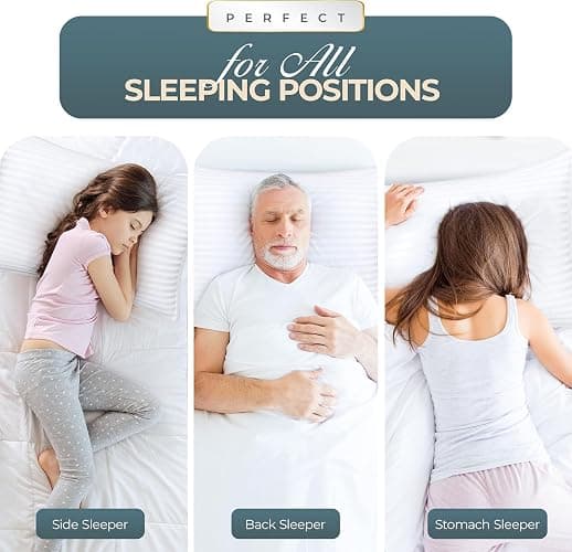 Utopia Bedding Bed Pillows for Sleeping Queen Size (White), Set of 4, Down Alternative Pillow for Sleeping, Cooling Hotel Quality Pillow Set for Back, Stomach or Side Sleepers thumbnail 4