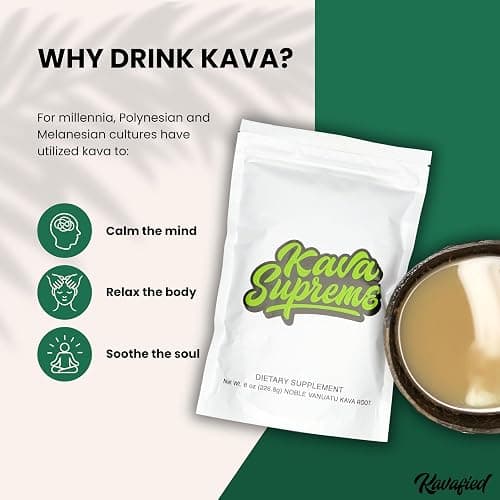Kavafied KAVA Supreme - Noble Vanuatu Kava Root Powder (8oz) thumbnail 3
