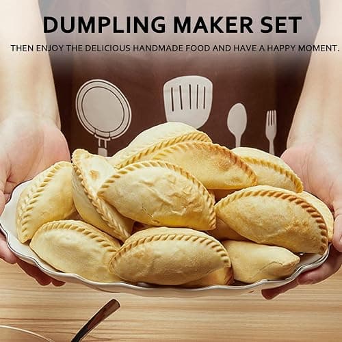 MUMSUNG Empanada Maker Press, 6-Inch Extra Large Dumpling Maker Set with Dough Cutter, Dumpling Mold Set for Pierogi, Pastelitos, Calzone, Turnovers, Chinese Dumpling, 5Sizes (6"/5"/4"/3"/2.6") thumbnail 3