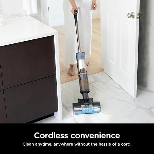 Shark HydroVac MessMaster Wet Dry Vacuum Cleaner, Cordless, 3-in-1 Vacuum Mop All in One & Self-Cleaning System, Lightweight, Powerful Suction, for Hard Floors & Area Rugs, Stone, WD261,Rose Gold thumbnail 6