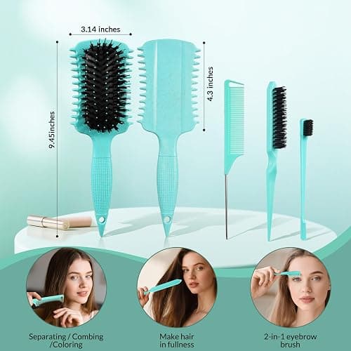 Curl Defining Brush, Curly Hair Brush Products for Effortlessly Detangling Shaping and Styling Women's Men's Curls on All Wet or Dry Hair Types, Reduces Frizz thumbnail 7