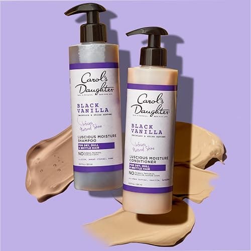 Carol's Daughter Black Vanilla Sulfate Free Shampoo and Conditioner Set for Curly, Wavy or Natural Hair, Moisturizing Hair Care for Dry, Damaged Split Ends, 1 Kit thumbnail 5