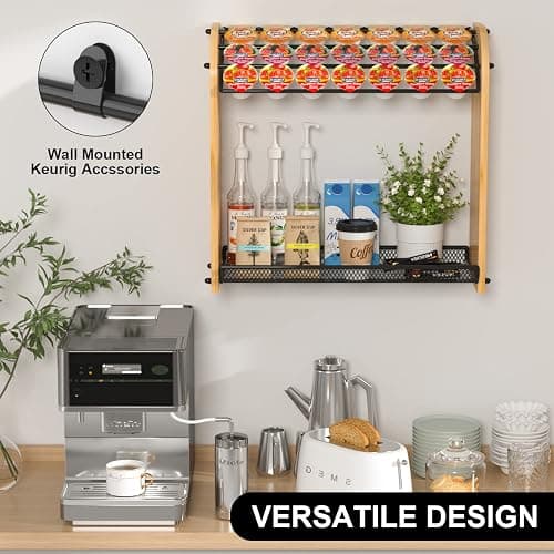 K Cup Holder Coffee Pod Organizer for Coffee Bar Accessories, K Cup Holders for Counter, Large Capacity K Cups Holder, Easy Assembly Coffee Station Organizer for Countertop (28 Coffee Pods At Least) thumbnail 8