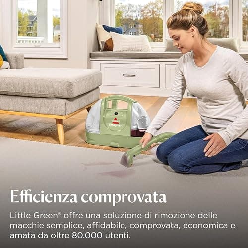 BISSELL Little Green, Lavatappeti, Lavatappezzeria per Macchie Quotidiane e Sporco, Lava Tappezzeria per Tappeti, Auto, Pulisci Divani, Moquette, Materassi e Altro, Potente Motore da 340W, 4098N thumbnail 4