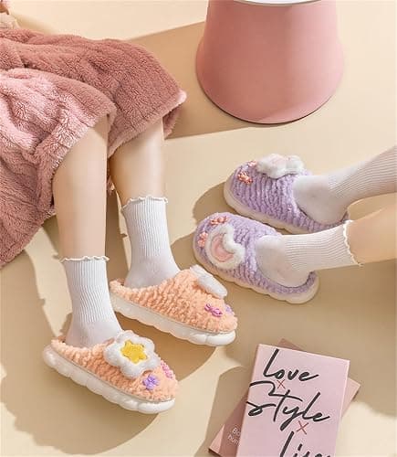 CZQAGCL Cute Women's Star Plush Slippers - Warm Indoor & Outdoor Slippers thumbnail 2